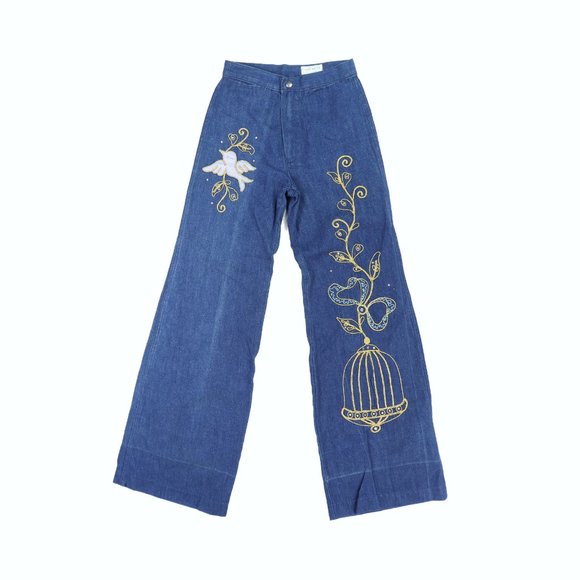 Petit Fors Denim - Vintage 70s Petit Fors Denim Jean Bell Bottoms